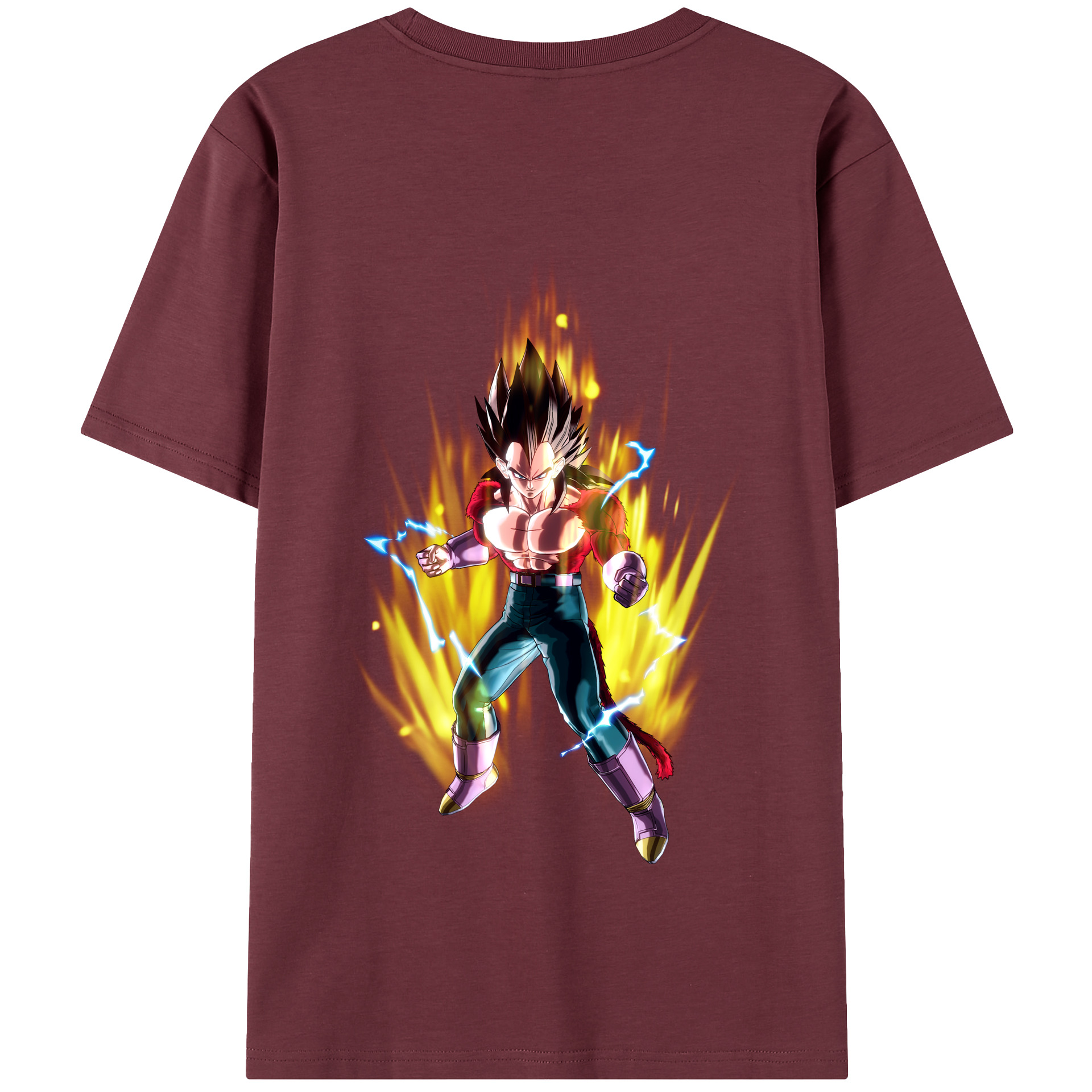 （画像用） ドラゴンボール ベジータ四世（Bejīta Yonsei）DRAGON BALL Vegeta IV 綿100％半袖Tシャツ（背面プリント）